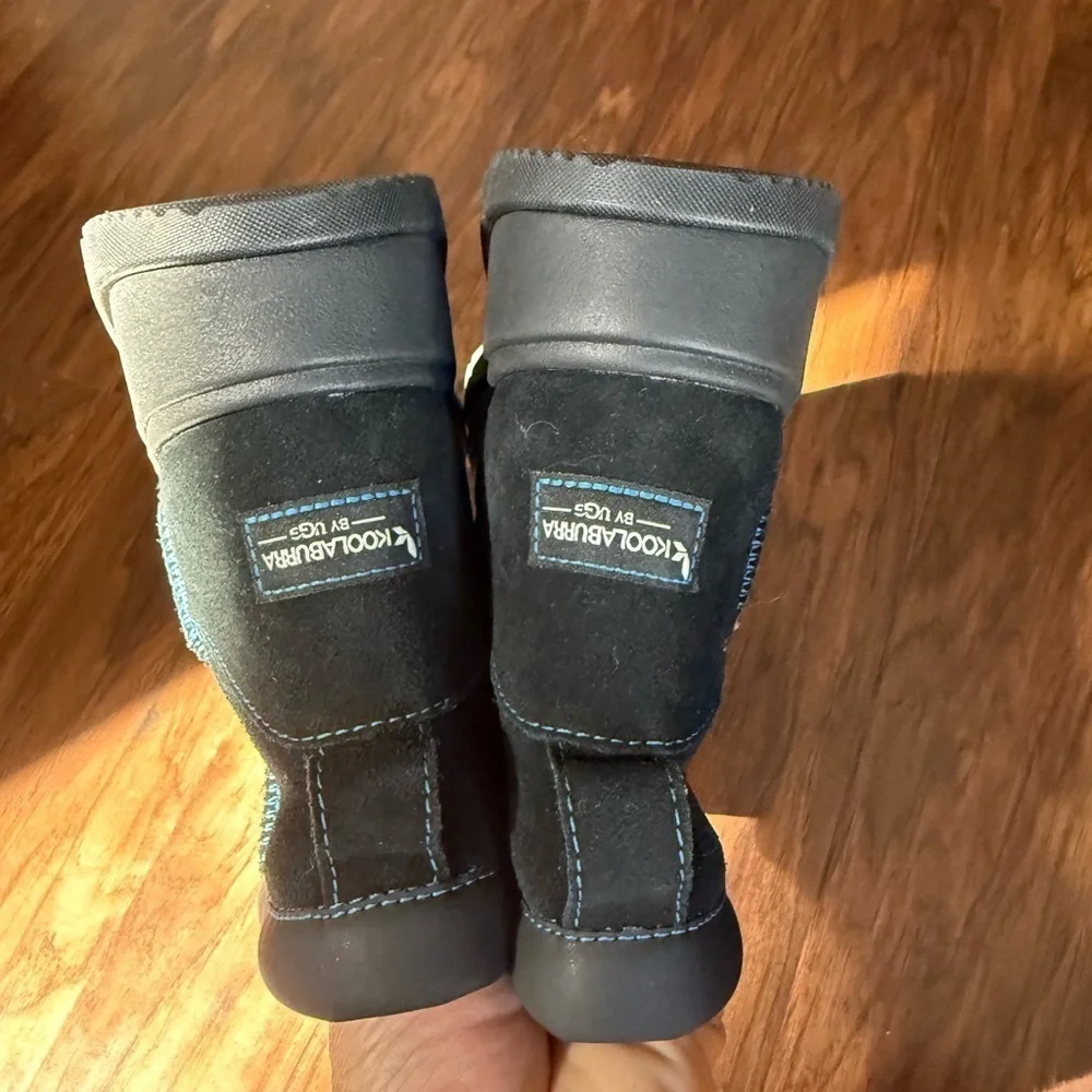 Koolaburra by UGG Koola Mini Hybrid Boots with Black Suede and Tread-Size 7 NWT